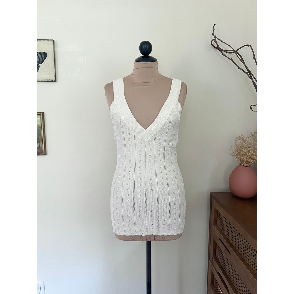 For Love and Lemons Daiquiri Pointelle Knit Dress